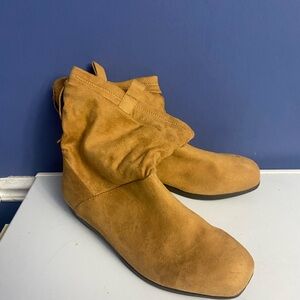 Tan Suede Ankle Boots size 12